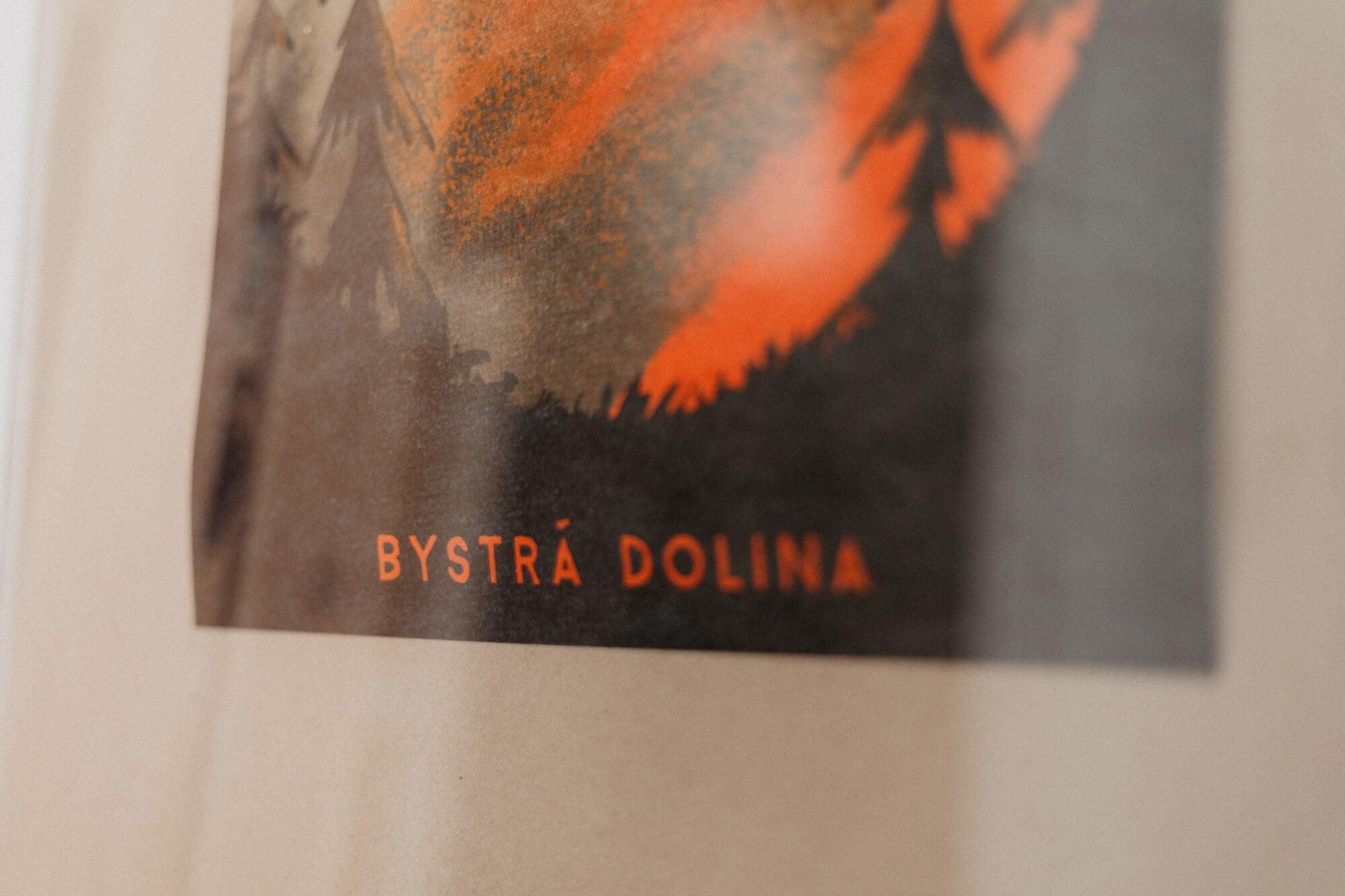 Poustr: Bystrá - Adrián Macho, poctivý slovenský plagát, Nízke Tatry