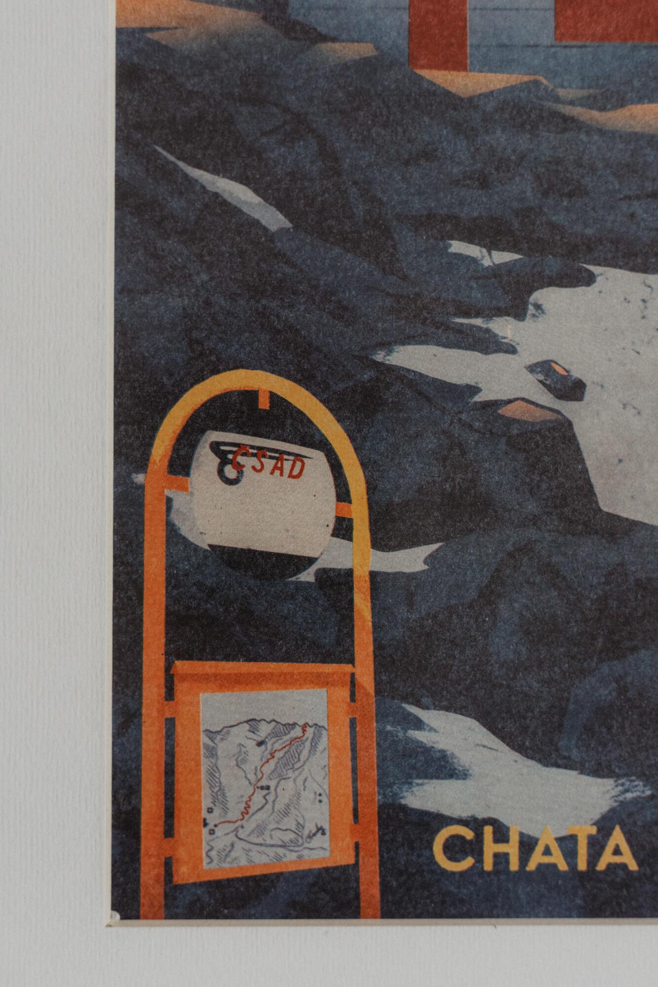 Poustr: Chata pod Rysmi, poctivý slovenský plagát, Vysoké Tatry