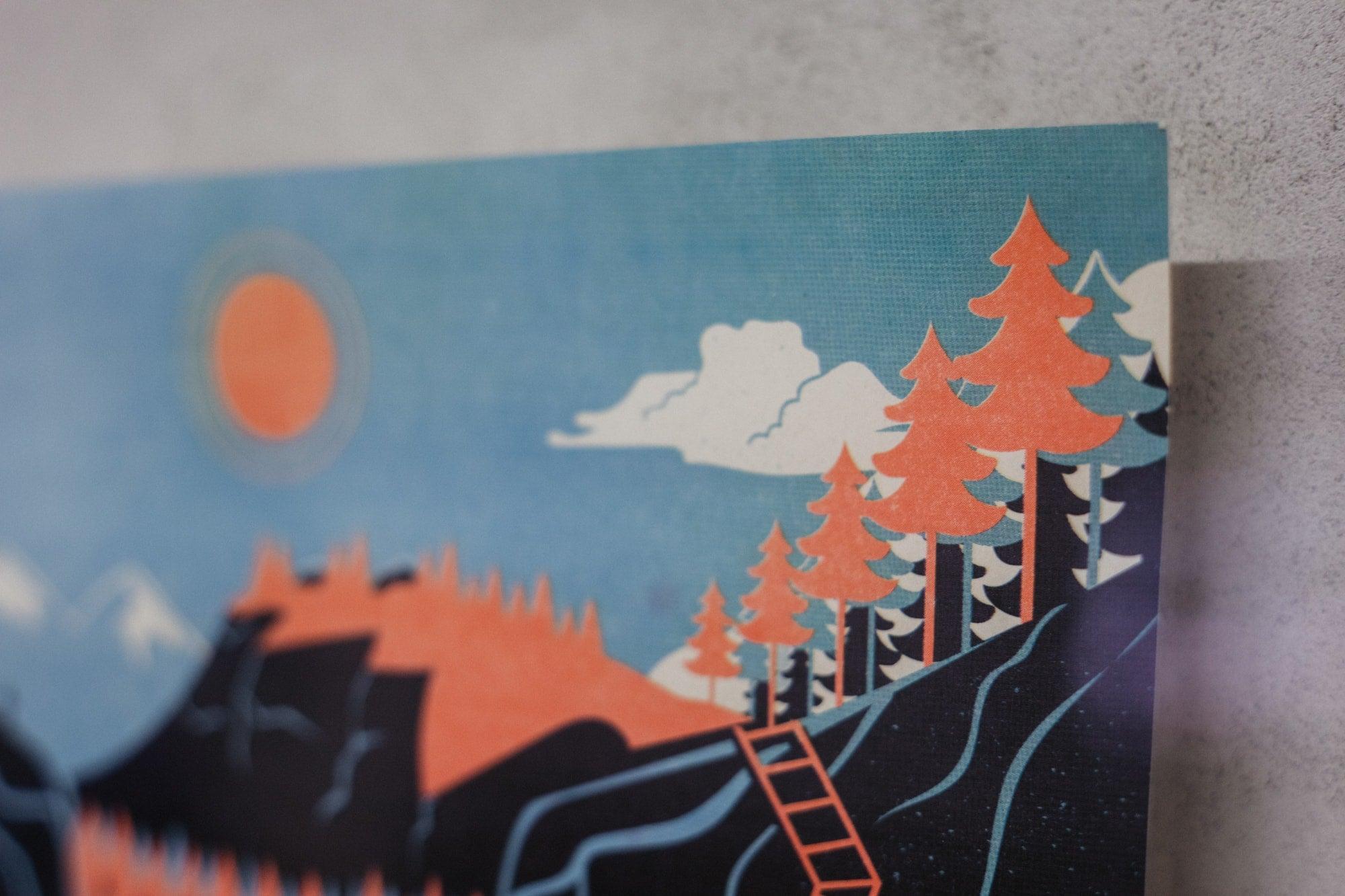 Poustr: Slovenský raj, Veľký Sokol, Prietok Hornádu, Biela Suchá, poctivý slovenský plagát